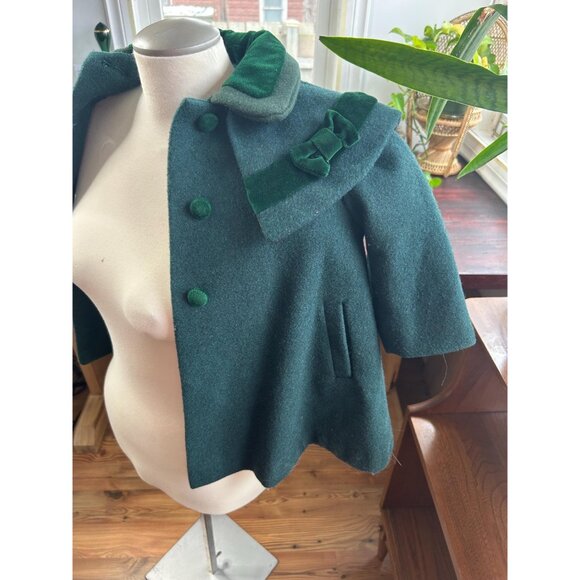 Vintage children’s clothing toddler little girl Celebes60s coat - missing button - Picture 2 of 10